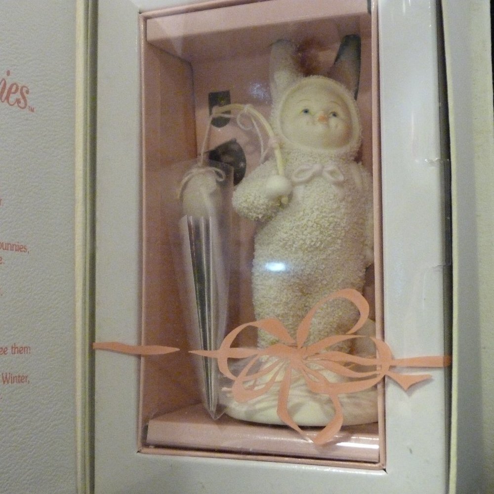 Dept 56 Snowbunnies This Ones A Keeper Fishing Figurine 26307 Easter